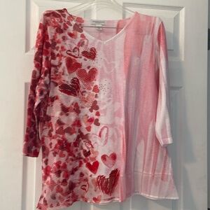 christopher and banks pink 3/4” sleeves